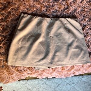 Abercrombie wrap mini skort - LIGHT TAUPE